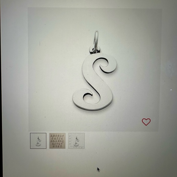 JAMES AVERY large script initial S charm - Picture 3 of 4
